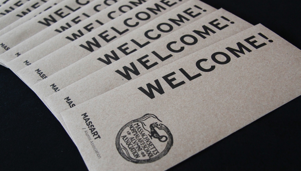 Welcome envelopes at the 2019 alumni welcome