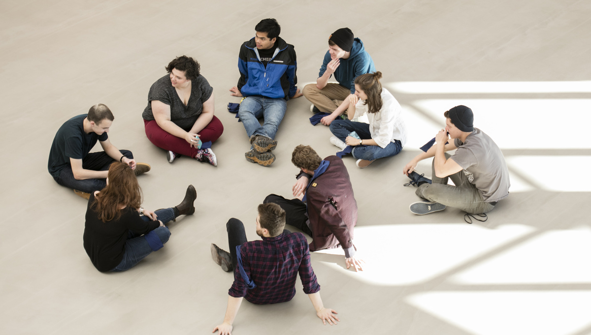 Student Group in the Design and Media Center