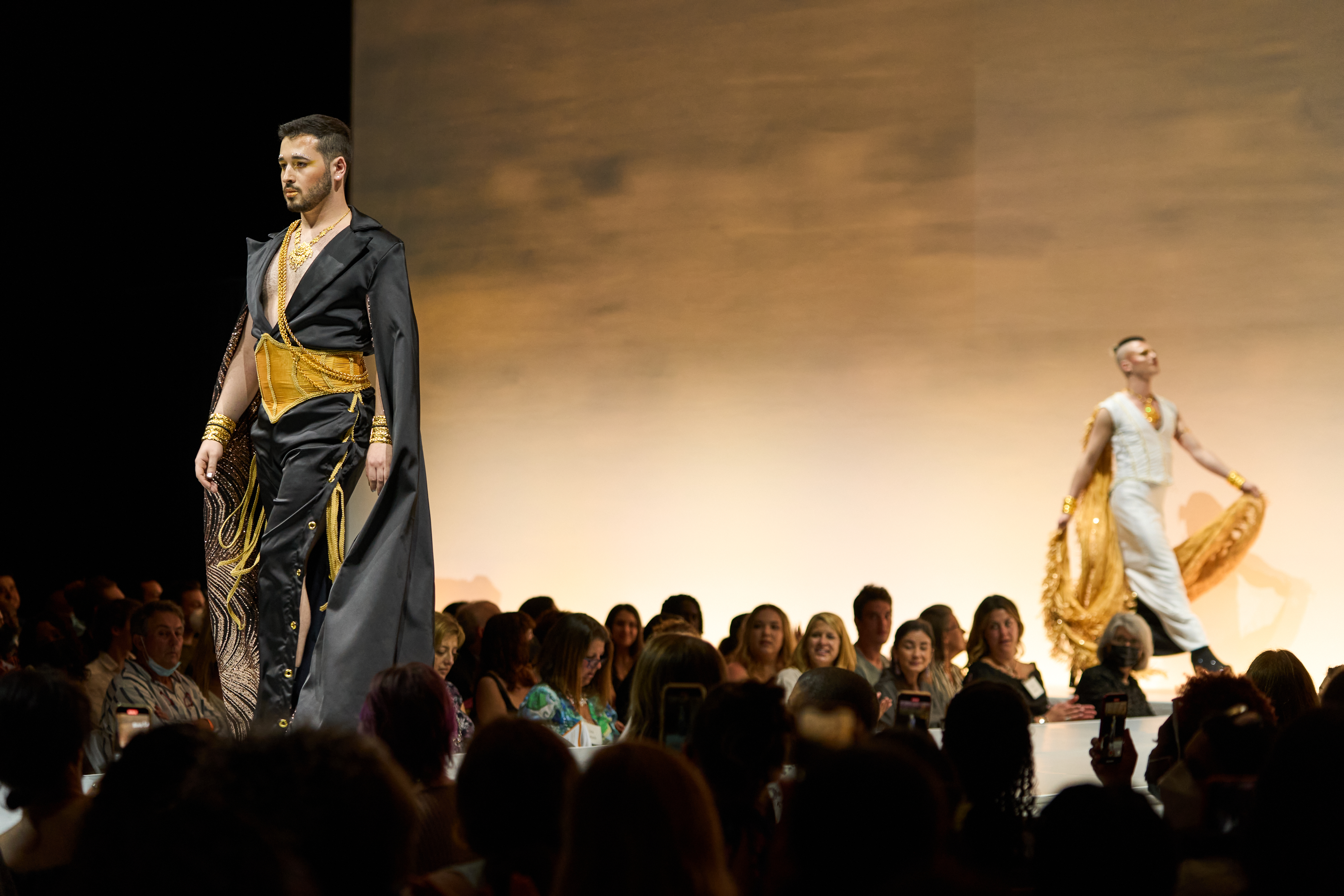 MassArt Fashion Show 2022. © Kelly Davidson Studio Gianna Walk's collection in the 2022 MassArt Fashion Show