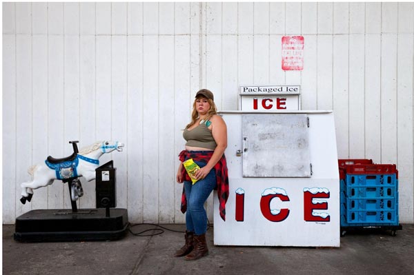 Genevieve Gaignard's "Vanilla Ice," 2016 Edition 3 of 3, Chromogenic print 24 x 36 inches Courtesy of the artist and Vielmetter Los Angeles Photo credit: Jeff Mclane Vanilla Ice, 2016 Edition 3 of 3, Chromogenic print 24 x 36 inches Courtesy of the artist and Vielmetter Los Angeles Photo credit: Jeff Mclane