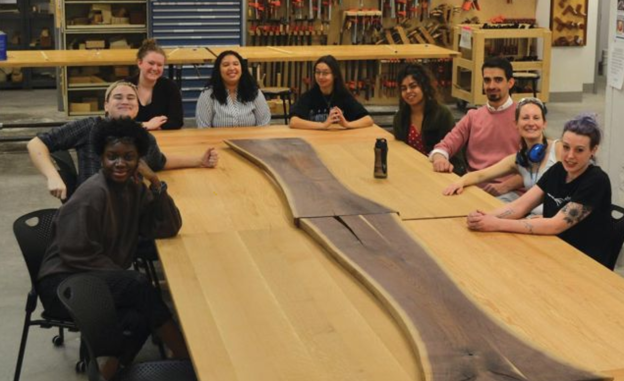 MassArt furniture design students